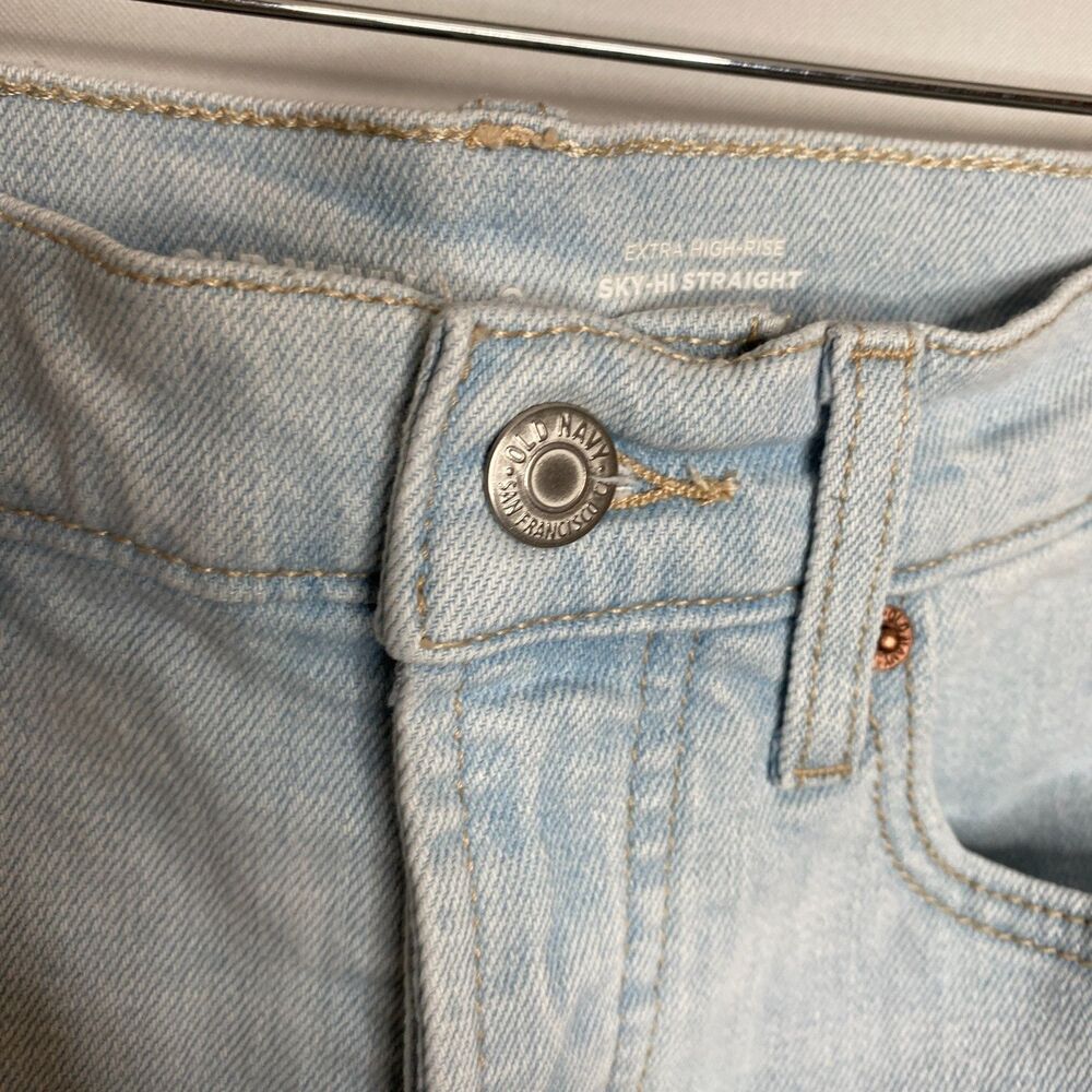 Old Navy Extra High Rise Sky-Hi Straight Secret-Smooth Pockets Womens 0 - Picture 5 of 12